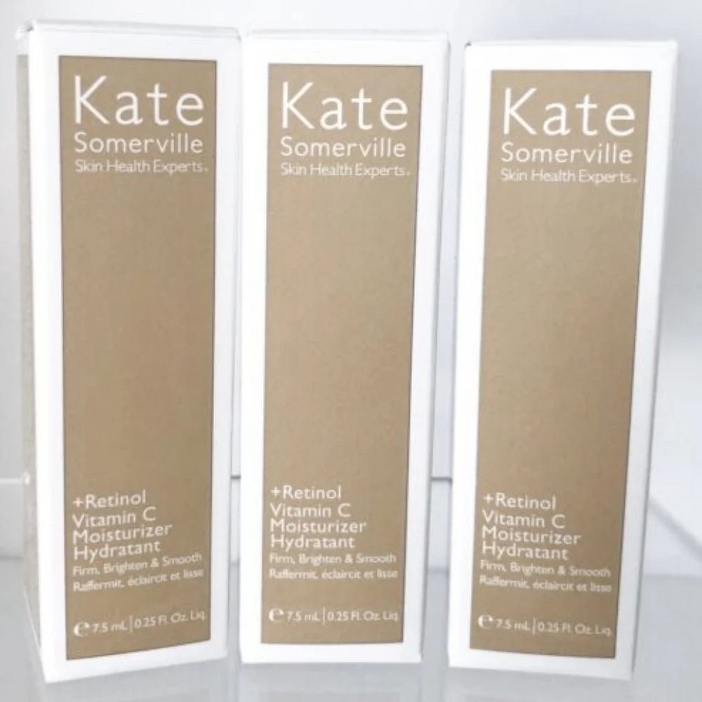Kate Somerville Retinol Vitamin C Bottle - Gold and White